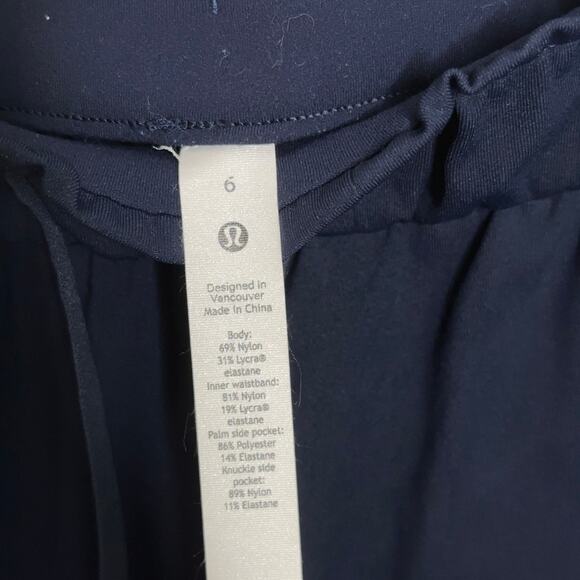 LULULEMON Keep Moving Pant 7/8 High-Rise True Navy Blue {E18} - Picture 7 of 8